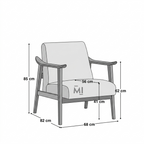 Modern Bouclé Accent Lounge Chair with Solid Wood Frame