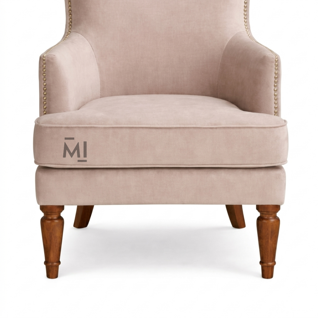 Luxury Wingback Accent Chair | Modern Upholstered Lounge Chair