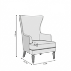 Luxury Wingback Accent Chair | Modern Upholstered Lounge Chair