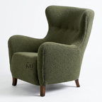 Modern High Back Accent Chair | Premium Upholstered Lounge Armchair
