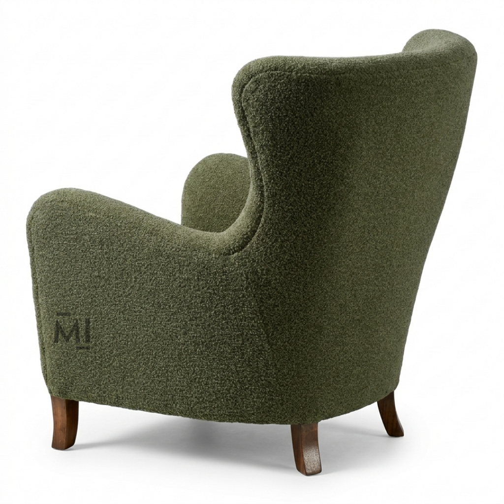 Modern High Back Accent Chair | Premium Upholstered Lounge Armchair