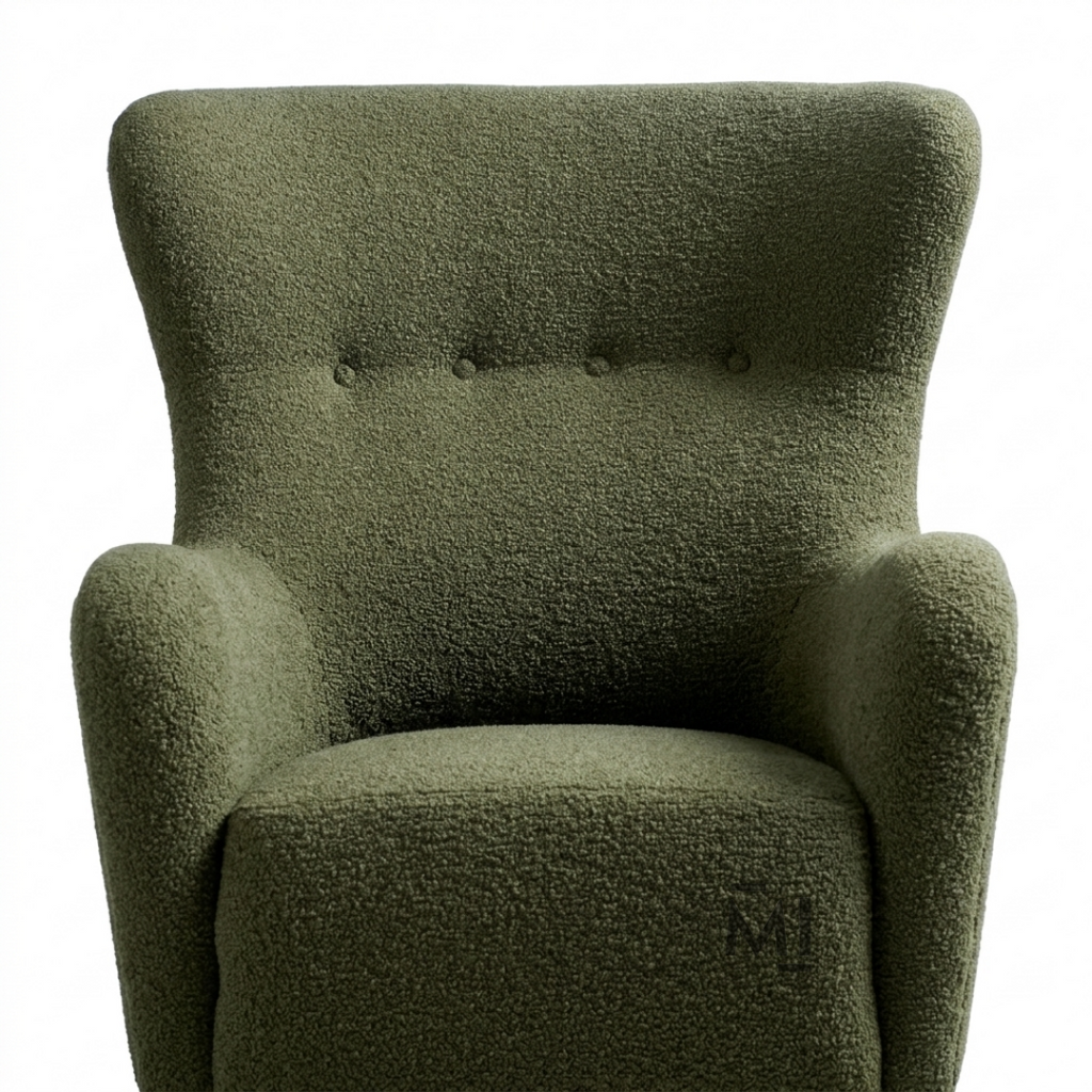 Modern High Back Accent Chair | Premium Upholstered Lounge Armchair