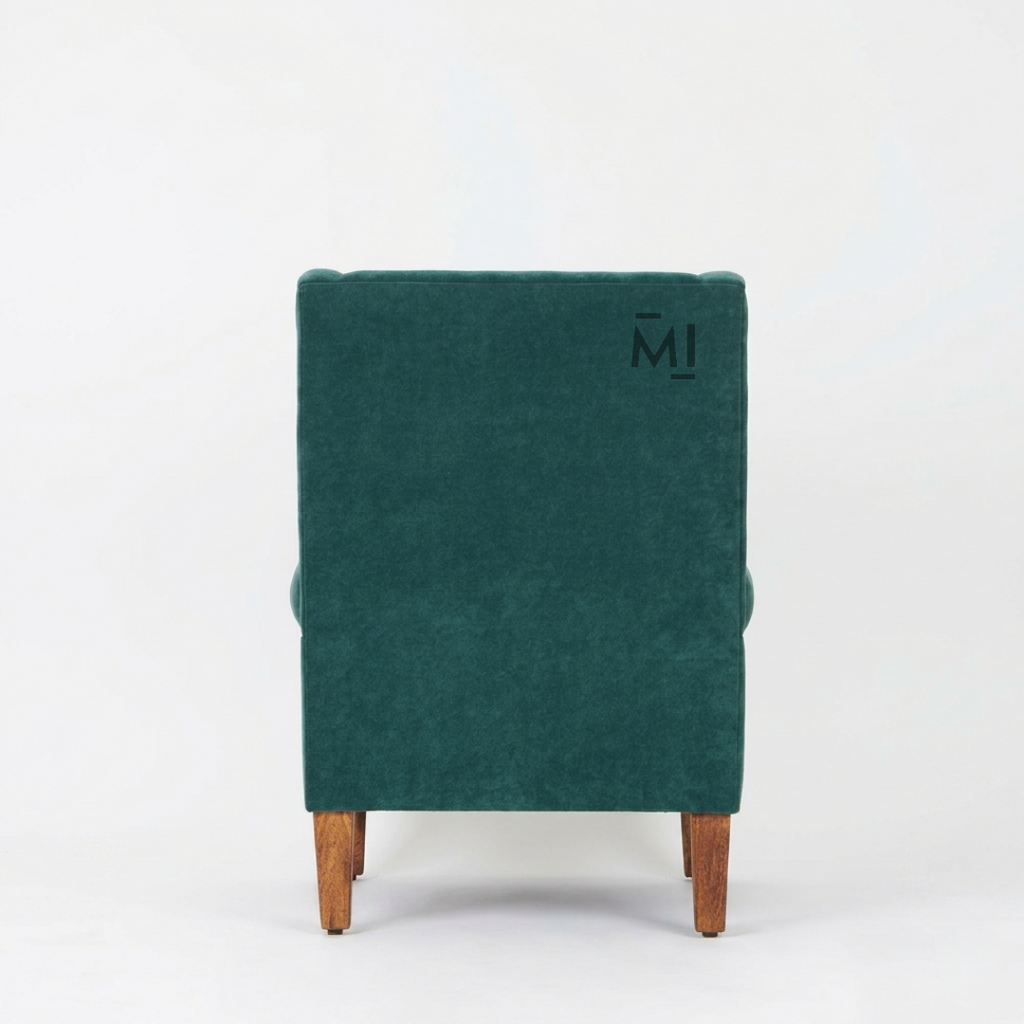 Luxury Velvet Wingback Chair | Modern High Back Accent Armchair