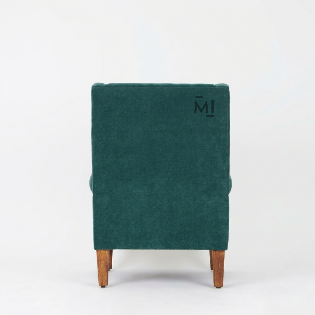 Luxury Velvet Wingback Chair | Modern High Back Accent Armchair