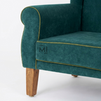 Luxury Velvet Wingback Chair | Modern High Back Accent Armchair