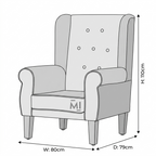 Luxury Velvet Wingback Chair | Modern High Back Accent Armchair