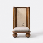 Modern Cane Accent Chair | Designer Solid Wood Lounge Chair