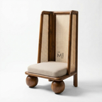 Modern Cane Accent Chair | Designer Solid Wood Lounge Chair