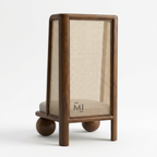 Modern Cane Accent Chair | Designer Solid Wood Lounge Chair