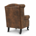 Vintage Chesterfield Wingback Chair | Luxury Tufted Leather Accent Armchair