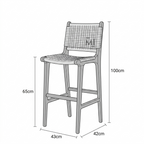 Siena Woven Bar Chair | Natural Rope Counter Stool