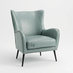 Sage Green Wingback Accent Chair | Modern Luxury Upholstered Lounge Chair