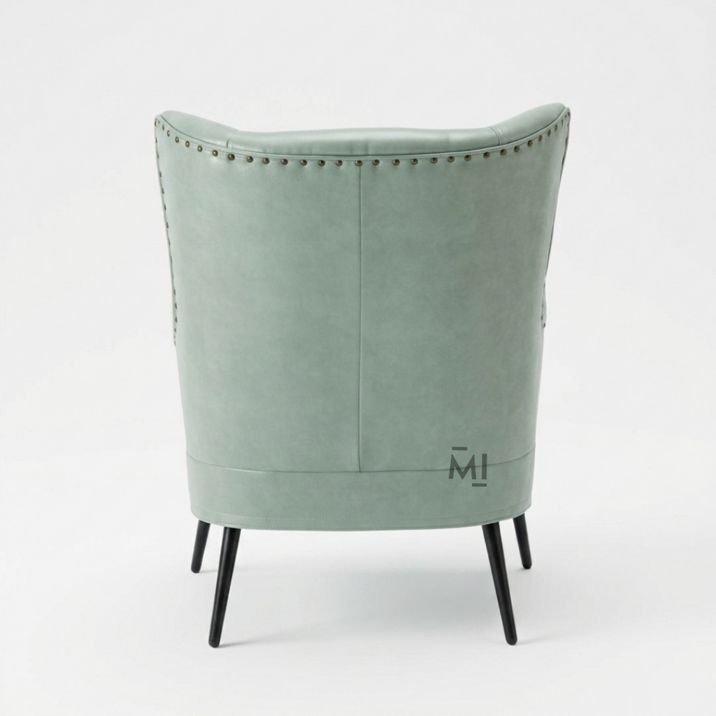 Sage Green Wingback Accent Chair | Modern Luxury Upholstered Lounge Chair