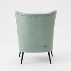 Sage Green Wingback Accent Chair | Modern Luxury Upholstered Lounge Chair
