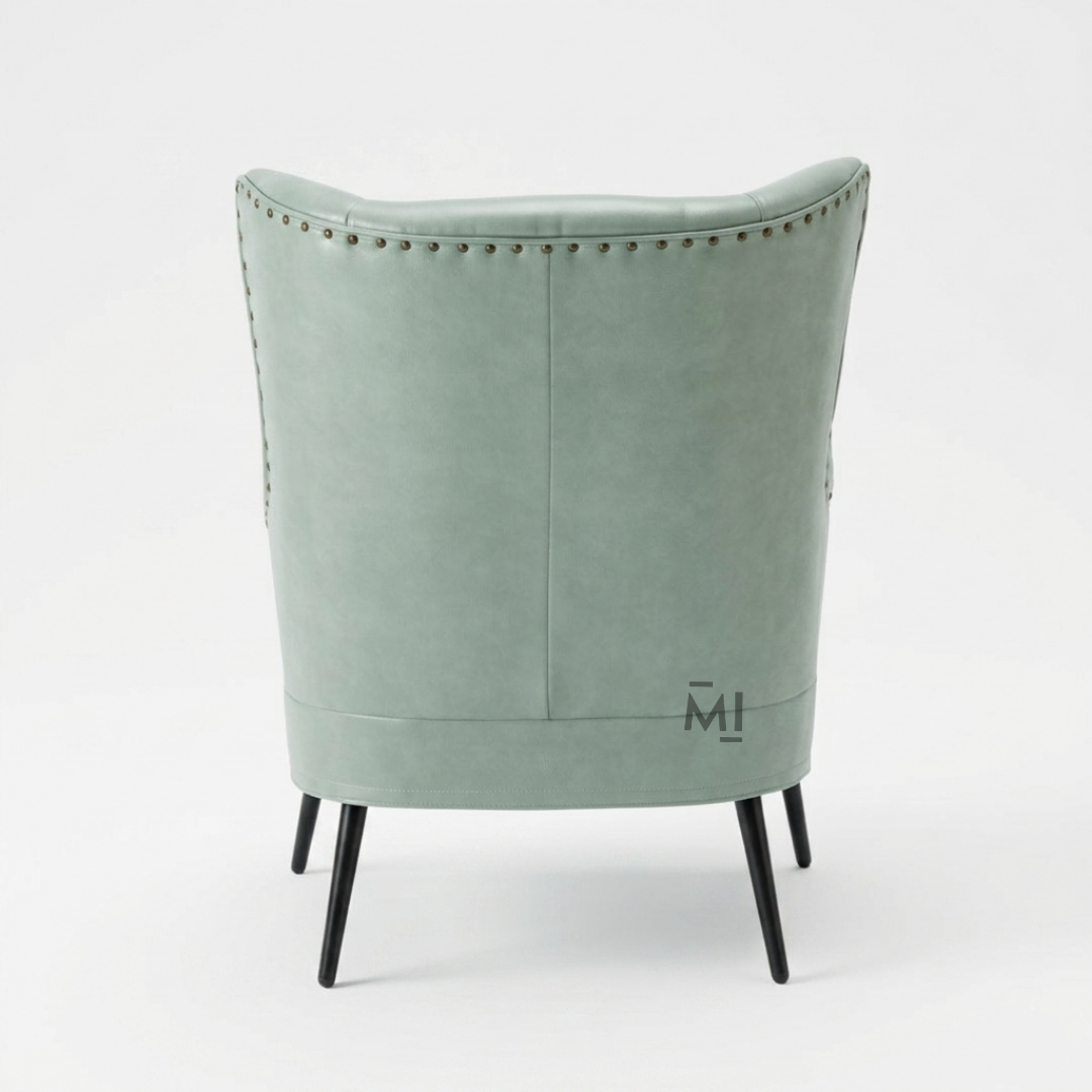 Sage Green Wingback Accent Chair | Modern Luxury Upholstered Lounge Chair