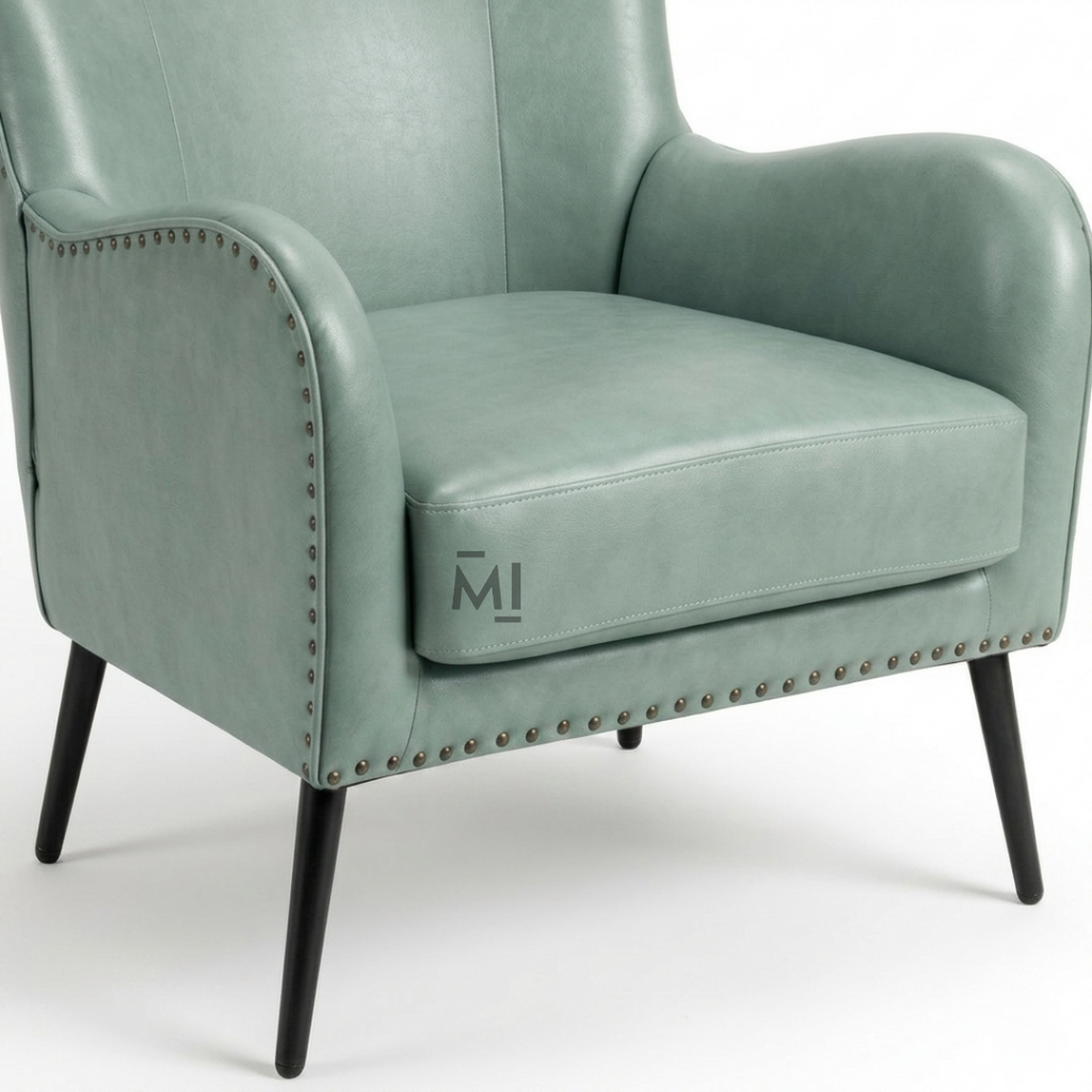Sage Green Wingback Accent Chair | Modern Luxury Upholstered Lounge Chair