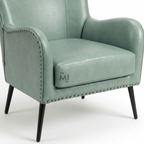Sage Green Wingback Accent Chair | Modern Luxury Upholstered Lounge Chair