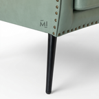 Sage Green Wingback Accent Chair | Modern Luxury Upholstered Lounge Chair