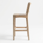 Nordelle Cane Bar Chair | Modern Solid Wood Counter Stool