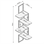 Corner Wall Shelf | Modern Wooden Corner Storage Rack