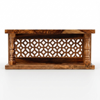 Traditional Wooden Wall Shelf | Decorative Carved Floating Display Shelf