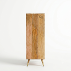Luna Rattan Bar Cabinet with Glass Holder & Storage