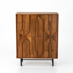 Arco Nova Bar Cabinet – Solid Wood Designer Bar Storage Cabinet