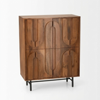 Arco Nova Bar Cabinet – Solid Wood Designer Bar Storage Cabinet