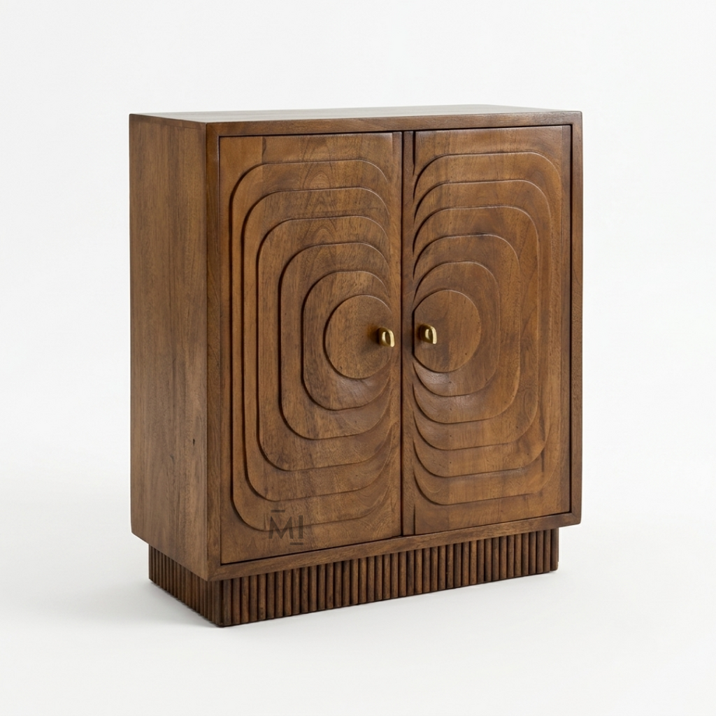 Orbita Luxe Bar Cabinet – Modern Solid Wood Designer Bar Cabinet
