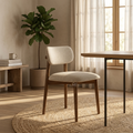 Elysian Upholstered Dining Chair – Scandinavian Solid Wood Comfort Chair
