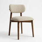 Elysian Upholstered Dining Chair – Scandinavian Solid Wood Comfort Chair