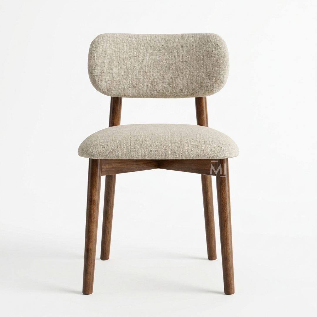 Elysian Upholstered Dining Chair – Scandinavian Solid Wood Comfort Chair