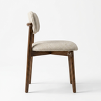 Elysian Upholstered Dining Chair – Scandinavian Solid Wood Comfort Chair