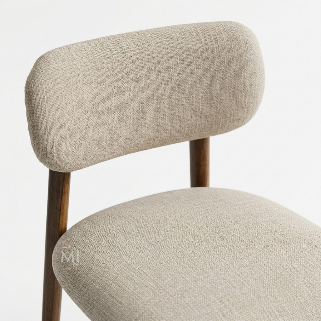 Elysian Upholstered Dining Chair – Scandinavian Solid Wood Comfort Chair