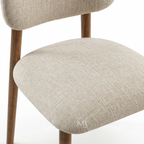Elysian Upholstered Dining Chair – Scandinavian Solid Wood Comfort Chair