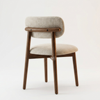 Elysian Upholstered Dining Chair – Scandinavian Solid Wood Comfort Chair
