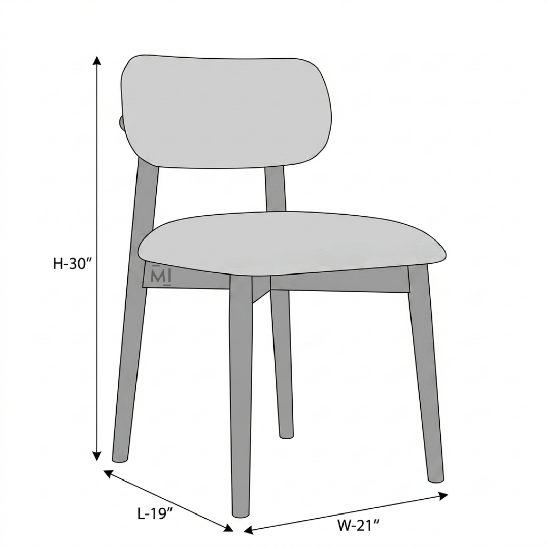 Elysian Upholstered Dining Chair – Scandinavian Solid Wood Comfort Chair