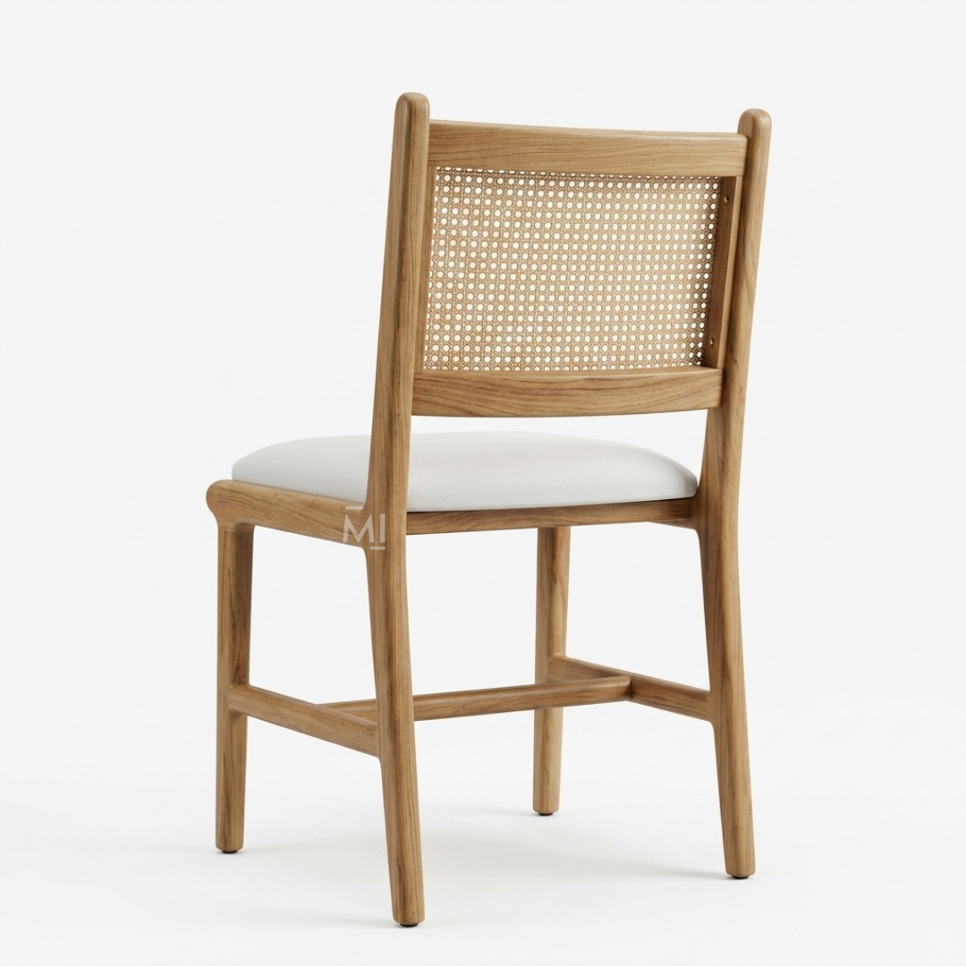 Luma Rattan Dining Chair – Acacia Wood & Hand-woven Rattan Chair
