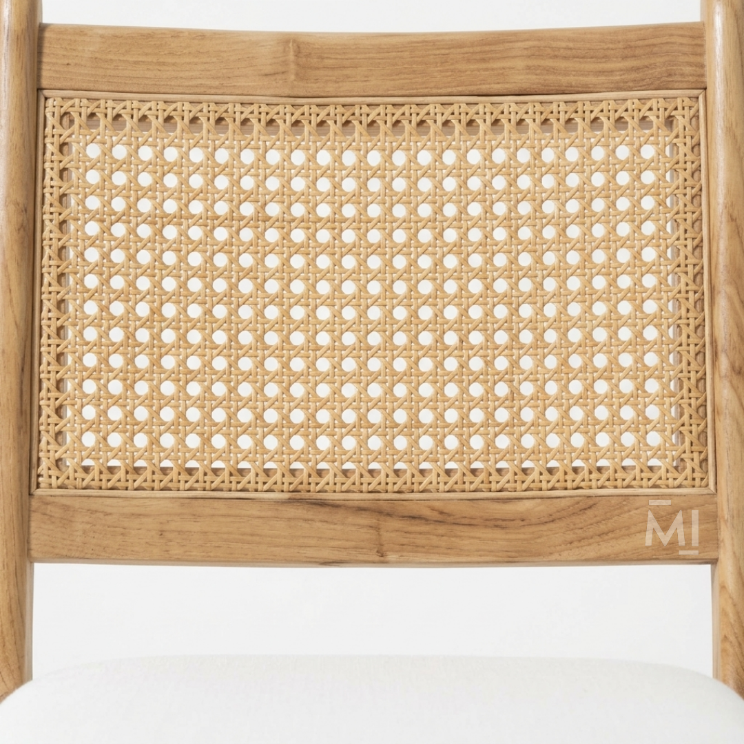 Luma Rattan Dining Chair – Acacia Wood & Hand-woven Rattan Chair