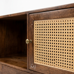 Nordic Cane Luxe TV Unit with Drawers & Storage