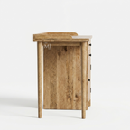 Aurelia Wooden Writing Desk with Drawers | Natural Wood Study Desk