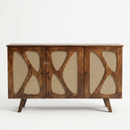 Arden Cane 3-Door Wooden Sideboard