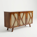 Arden Cane 3-Door Wooden Sideboard