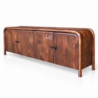 Ardena Four-Door Wooden Credenza with Curved Frame