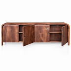 Ardena Four-Door Wooden Credenza with Curved Frame