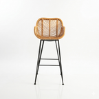 Rivana Rattan Bar Chair | Modern Woven Cane Counter Stool