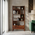solid wood display cabinet with drawer