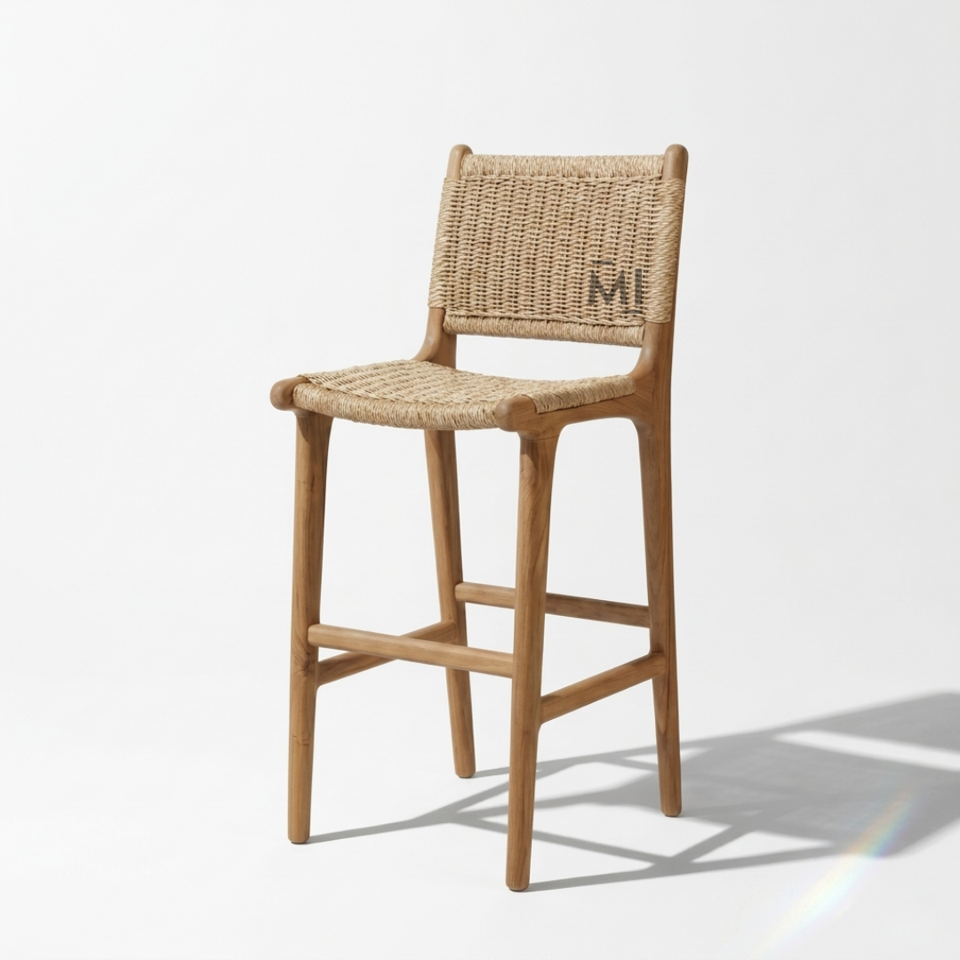 Siena Woven Bar Chair | Natural Rope Counter Stool