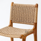 Modern rope counter stool for coastal interiors