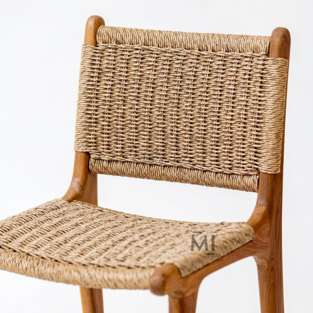 Modern rope counter stool for coastal interiors